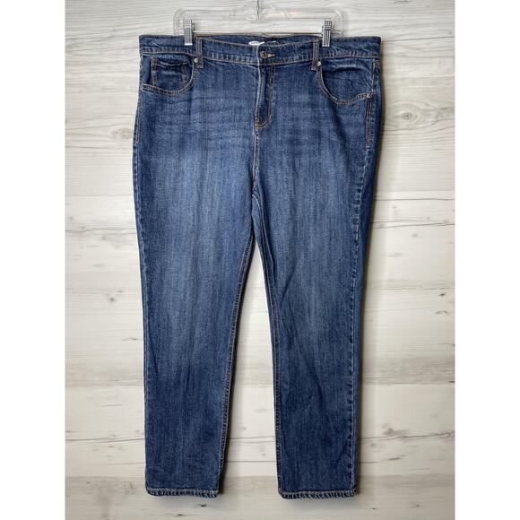 Old Navy Denim - Old Navy Jeans Womens 16 Boyfriend Straight Leg Denim Stretch Casual Pants